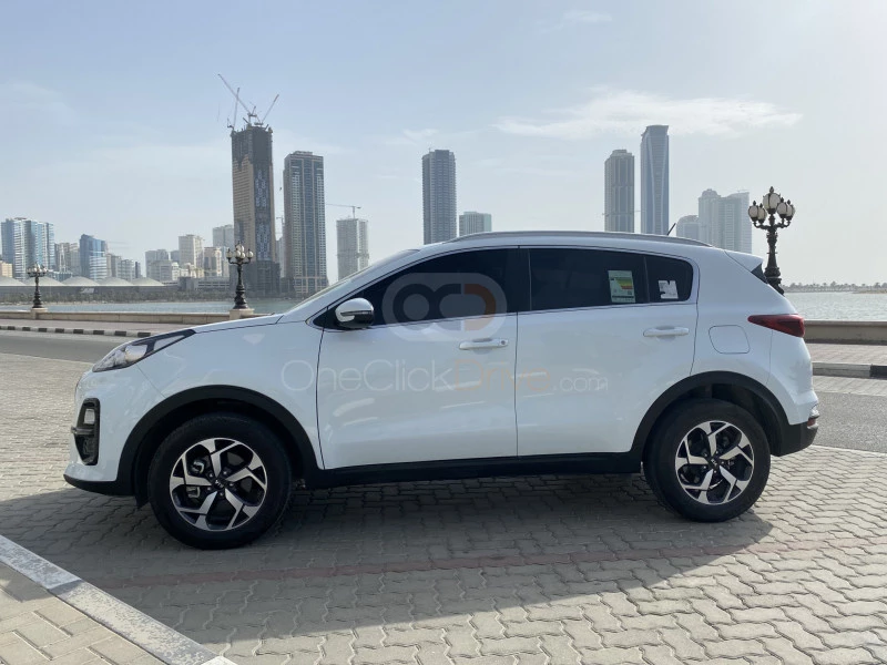 White Kia Sportage 2020 for rent in Dubai 2