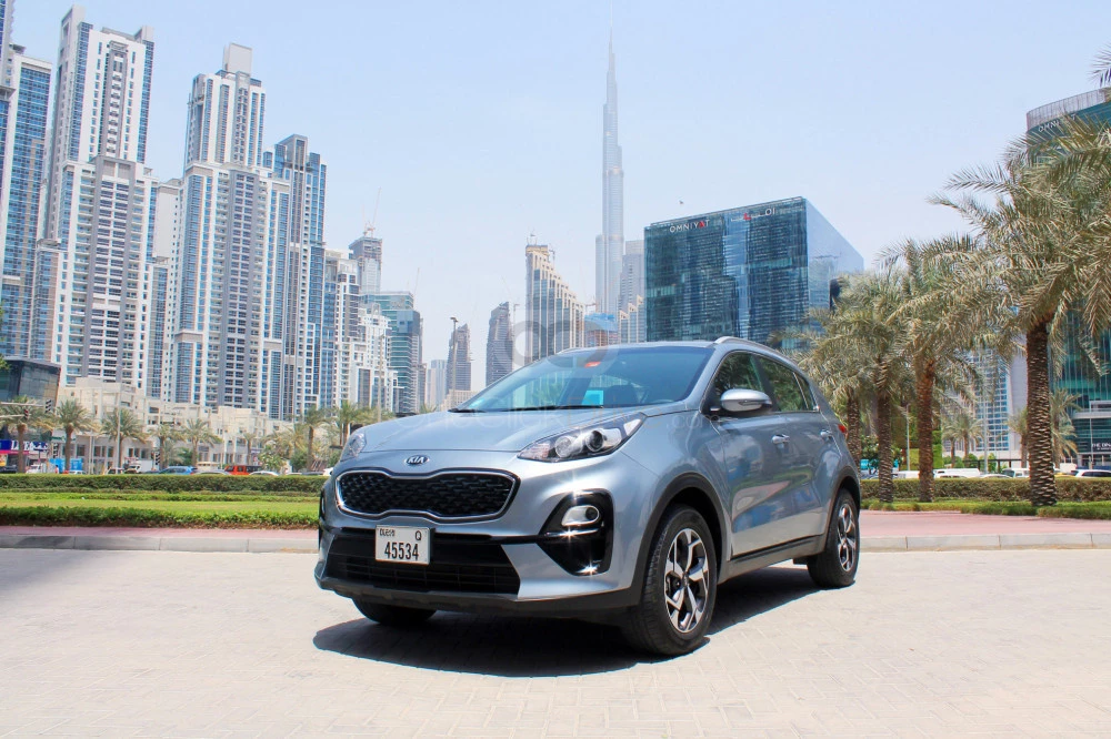 Sapphire Blue Kia Sportage 2020 for rent in Sharjah 1
