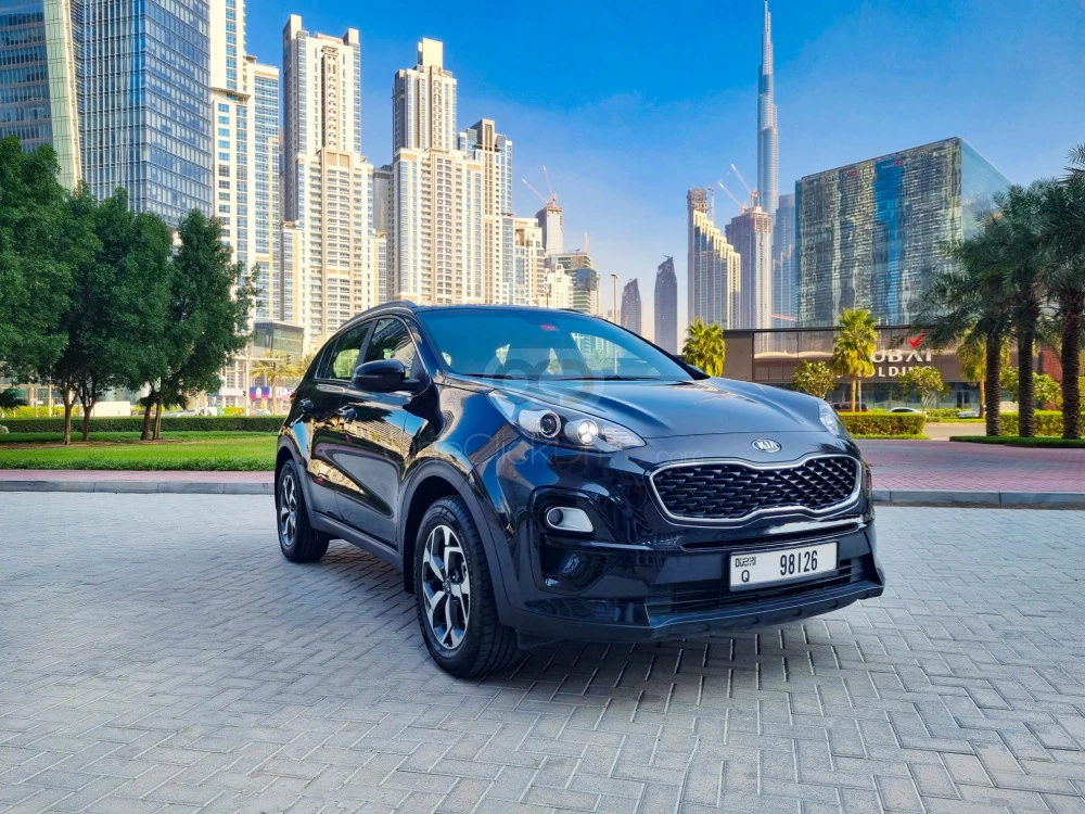 Black Kia Sportage 2021 for rent in Dubai 1