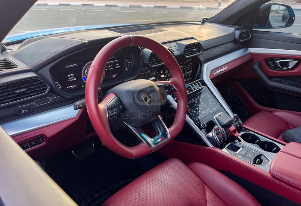 Silver Lamborghini Urus 2020 for rent in Dubai 4