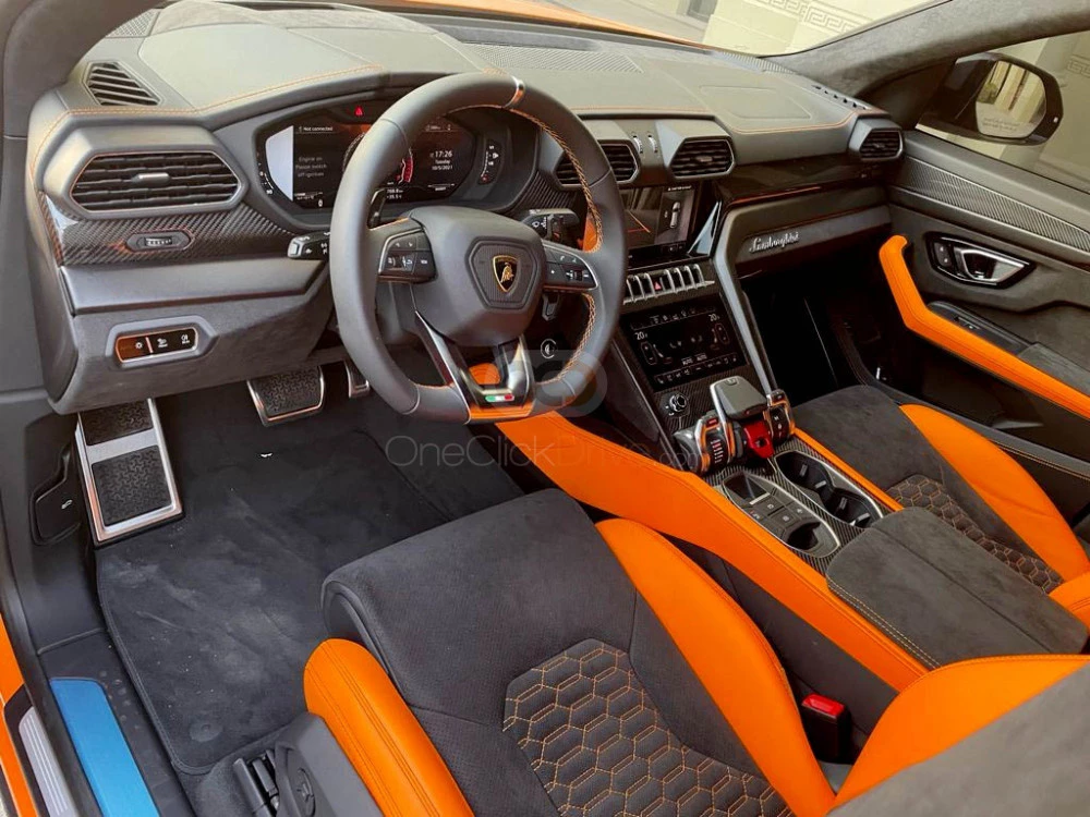 Orange Lamborghini Urus Pearl Capsule 2021 for rent in Dubai 7
