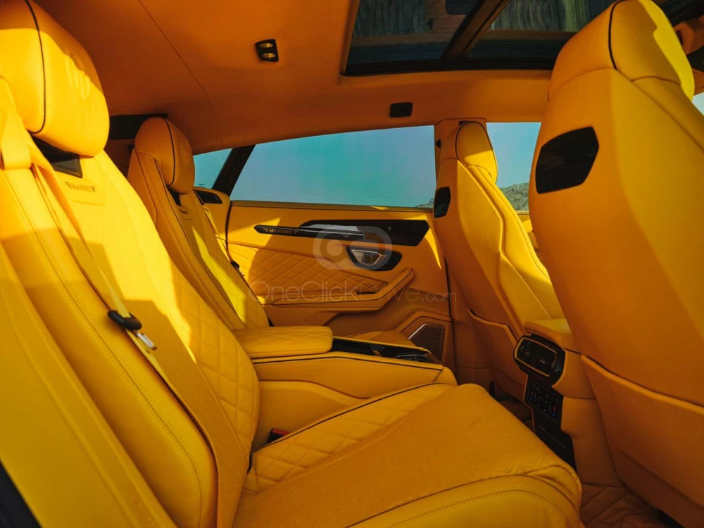 Yellow Lamborghini Urus Mansory 2021 for rent in Dubai 7