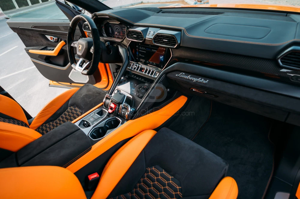 Orange Lamborghini Urus Pearl Capsule 2022 for rent in Dubai 8