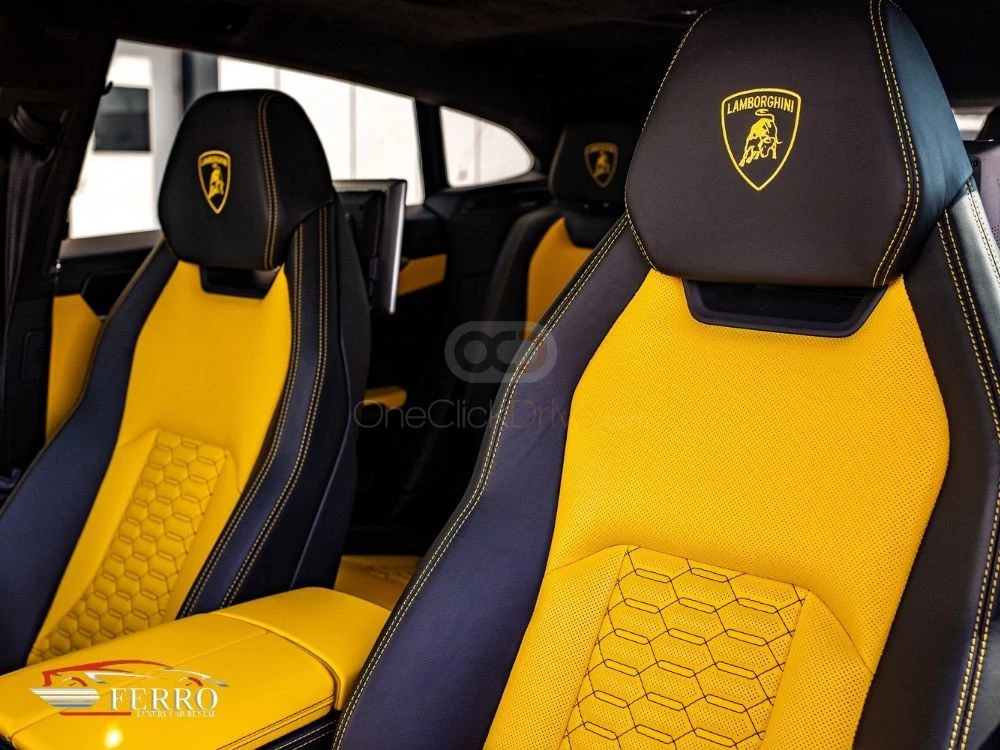 Yellow Lamborghini Urus 2019 for rent in Dubai 9