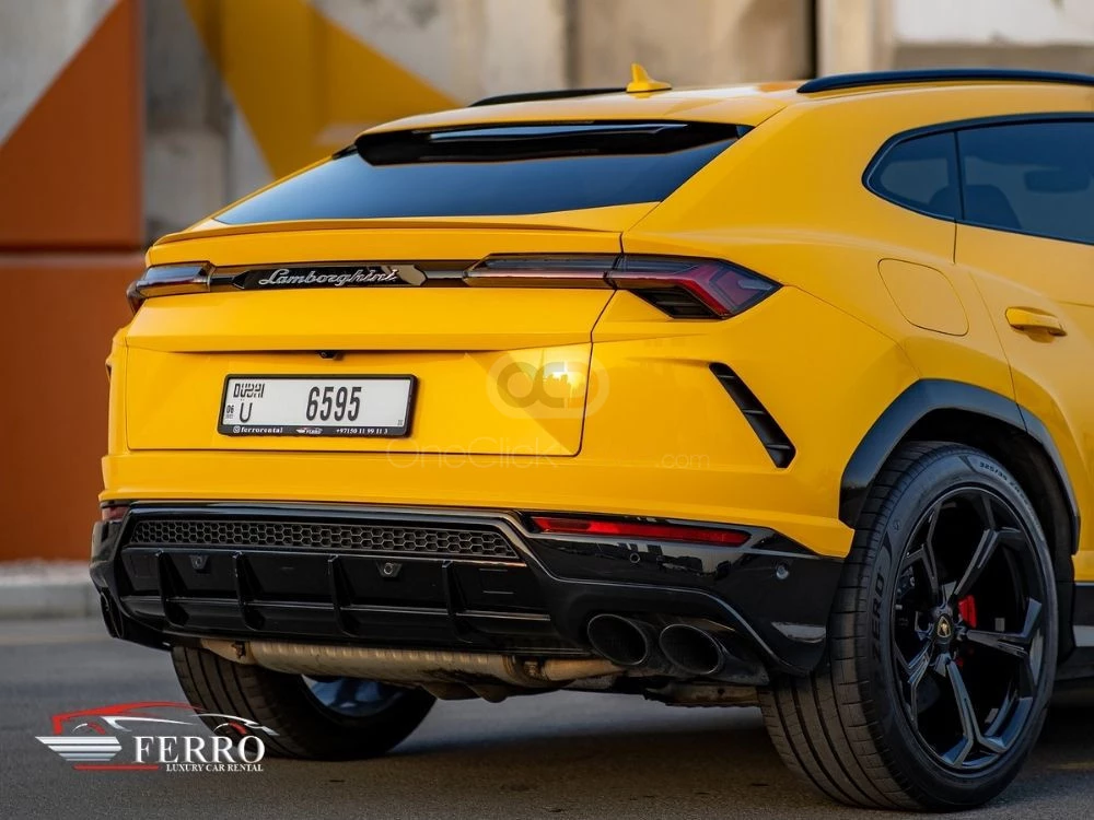 Yellow Lamborghini Urus 2019 for rent in Dubai 7
