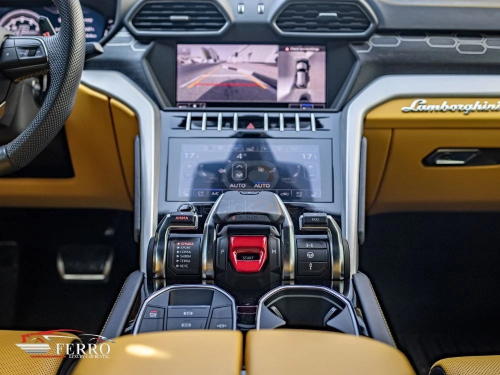 Yellow Lamborghini Urus 2019 for rent in Dubai 8