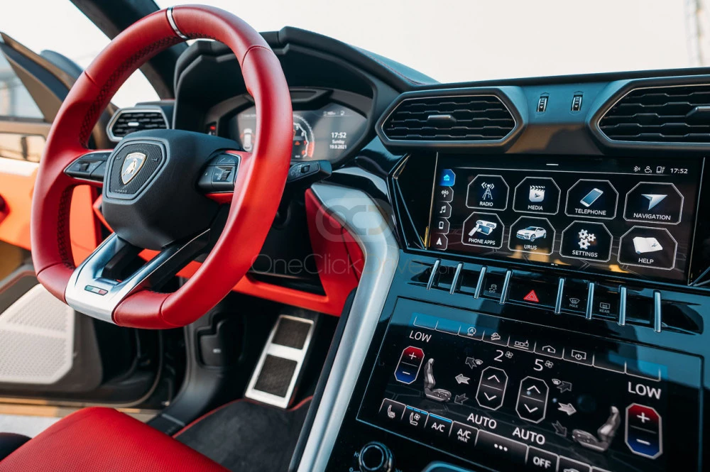 Matte Black Lamborghini Urus 2020 for rent in Dubai 4