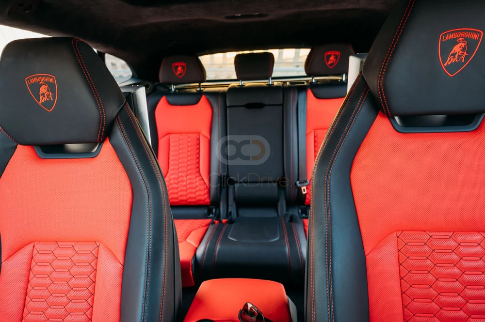 Matte Black Lamborghini Urus 2020 for rent in Dubai 3
