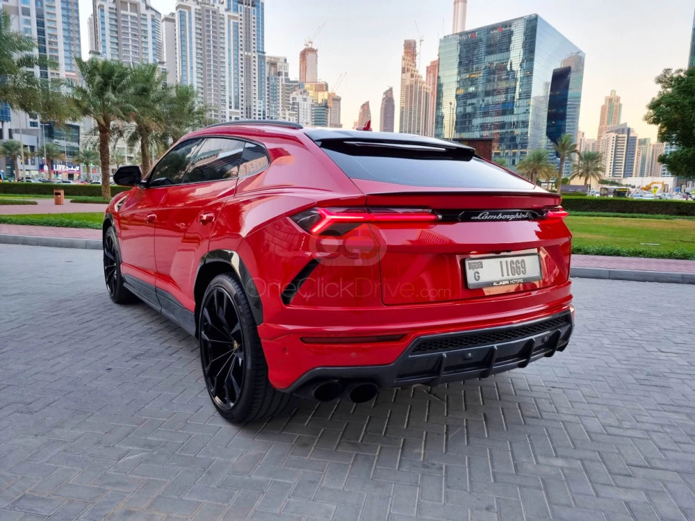Red Lamborghini Urus 2020 for rent in Dubai 6