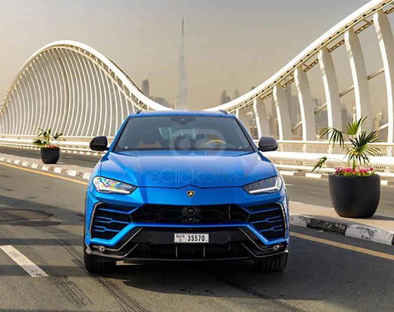 Blue Lamborghini Urus Pearl Capsule 2021 for rent in Dubai 1