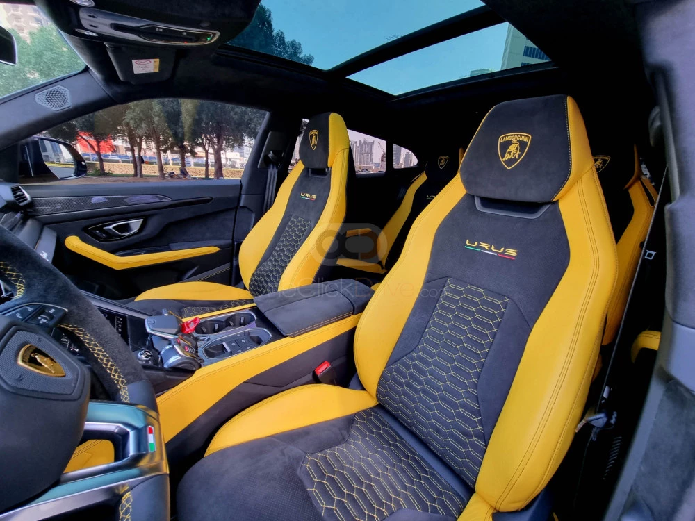 Yellow Lamborghini Urus Pearl Capsule 2022 for rent in Dubai 6