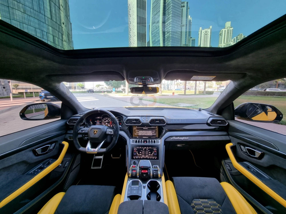 Yellow Lamborghini Urus Pearl Capsule 2022 for rent in Dubai 8