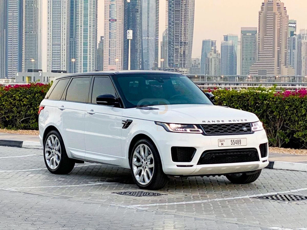 White Land Rover Range Rover Sport HSE 2022 for rent in Dubai 1
