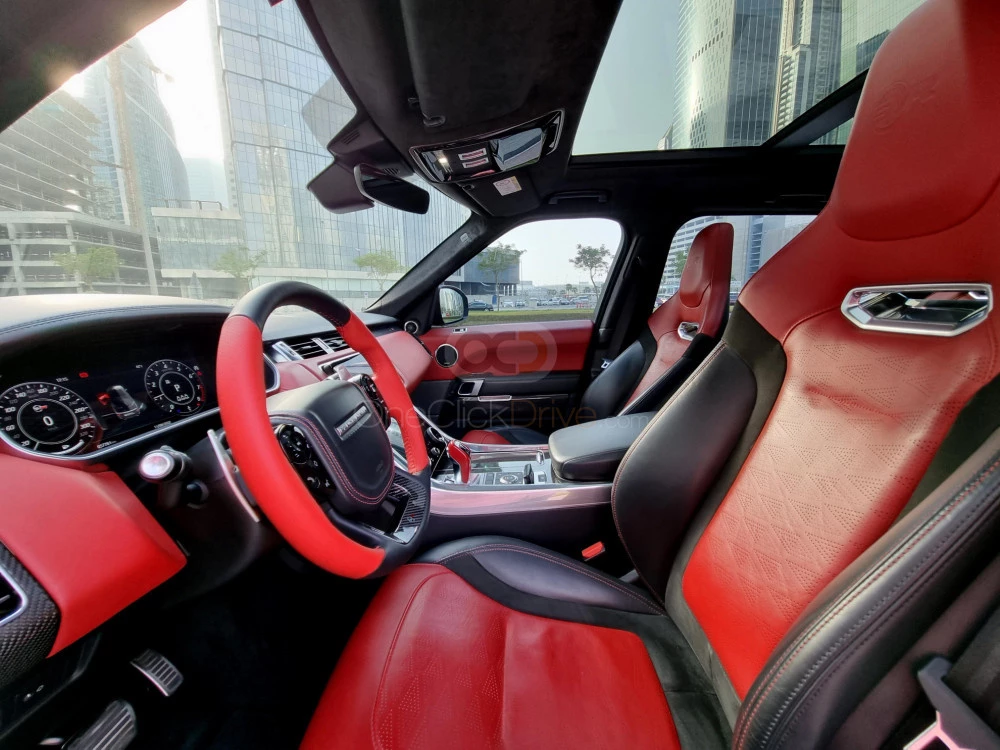 Black Land Rover Range Rover Sport SVR 2019 for rent in Dubai 5