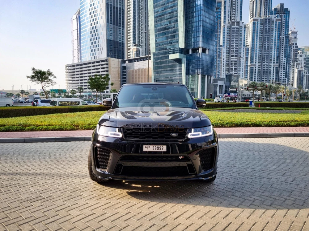Black Land Rover Range Rover Sport SVR 2019 for rent in Dubai 2