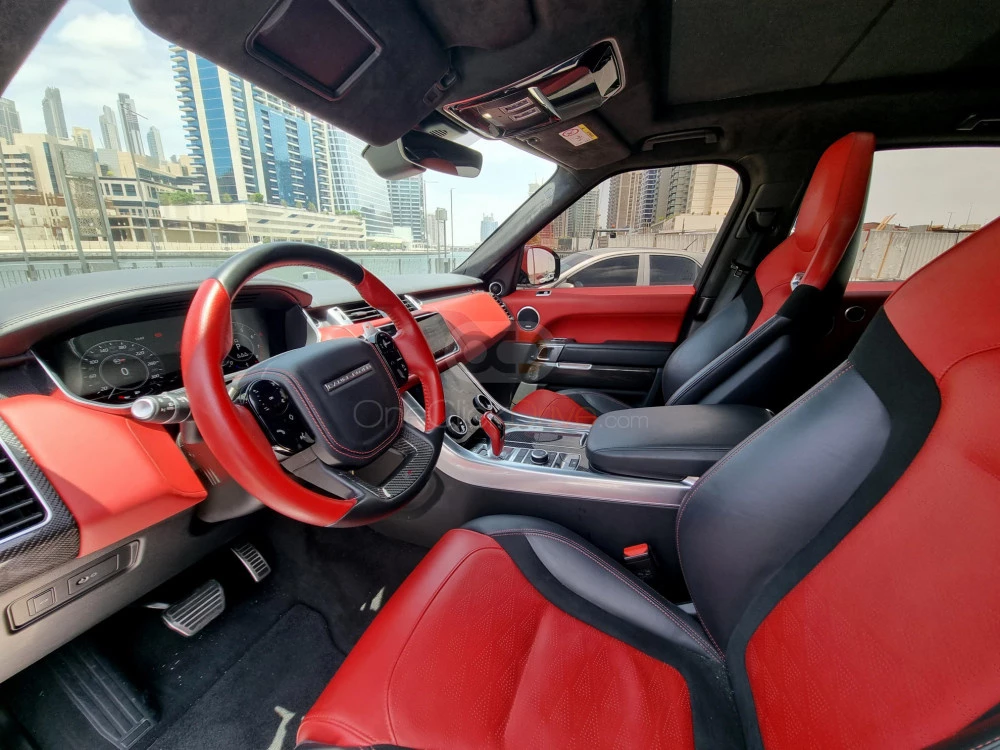 White Land Rover Range Rover Sport SVR 2020 for rent in Dubai 4
