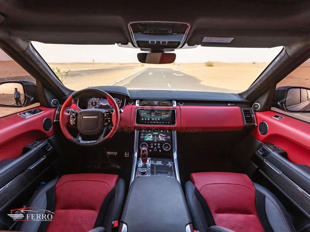 Blue Land Rover Range Rover Sport SVR 2021 for rent in Dubai 5
