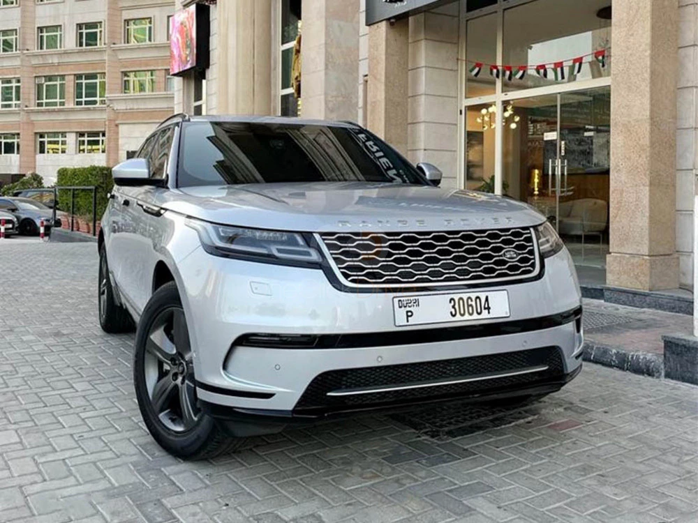 Silver Land Rover Range Rover Velar 2021 for rent in Dubai 3