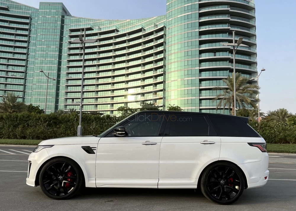White Land Rover Range Rover Sport HST 2021 for rent in Dubai 4