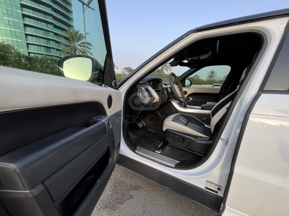 White Land Rover Range Rover Sport HST 2021 for rent in Dubai 5