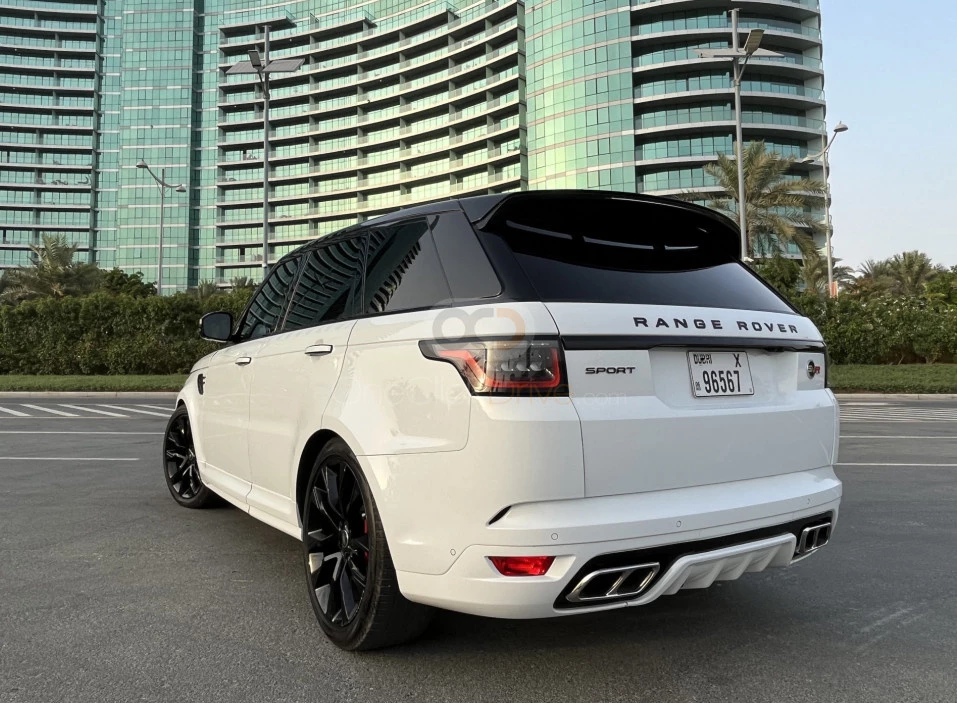 White Land Rover Range Rover Sport HST 2021 for rent in Dubai 3