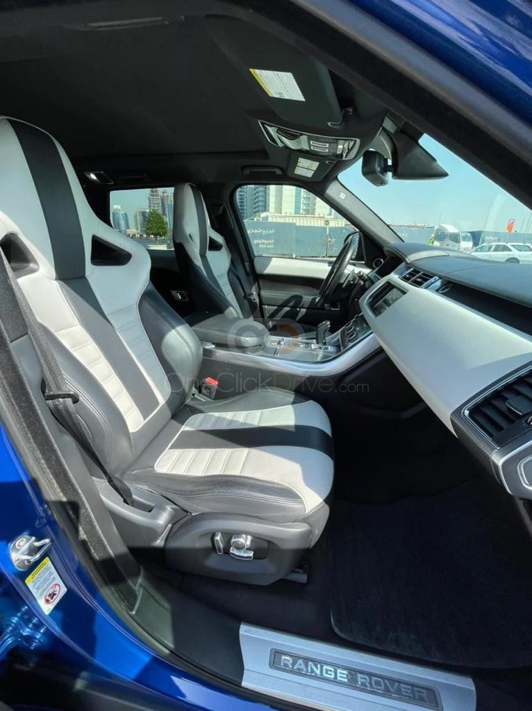 Blue Land Rover Range Rover Sport SVR 2017 for rent in Dubai 6