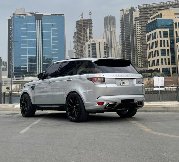 Silver Land Rover Range Rover Sport Supercharged V8 2017 for rent in Dubai 2