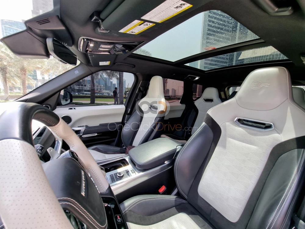 Blue Land Rover Range Rover Sport SVR 2019 for rent in Dubai 9