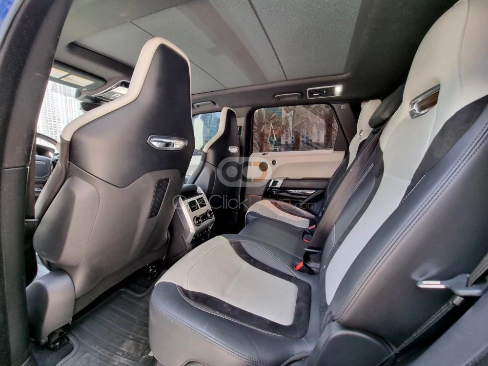 Blue Land Rover Range Rover Sport SVR 2019 for rent in Dubai 7