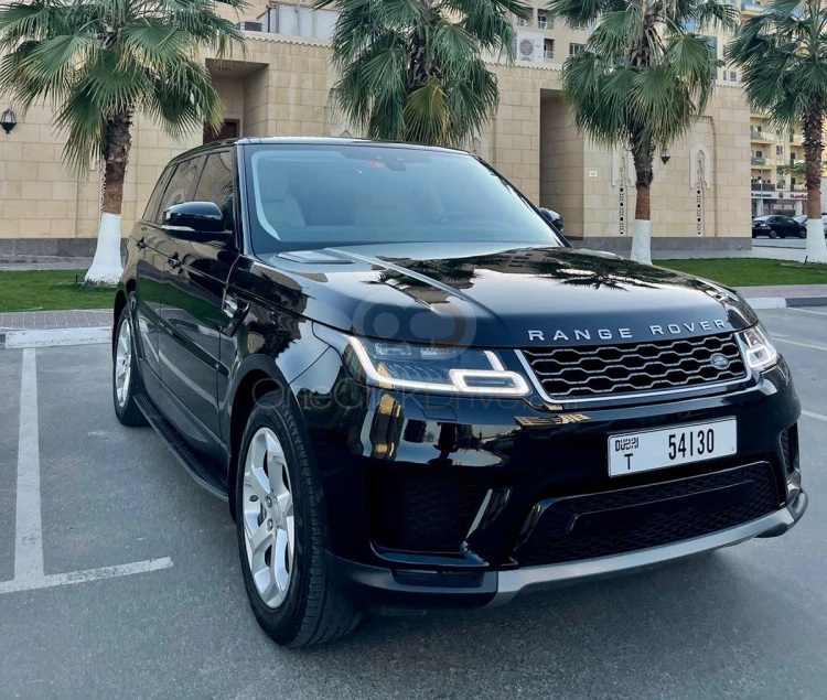 Black Land Rover Range Rover Sport Supercharged V6 2018 for rent in Dubai 2