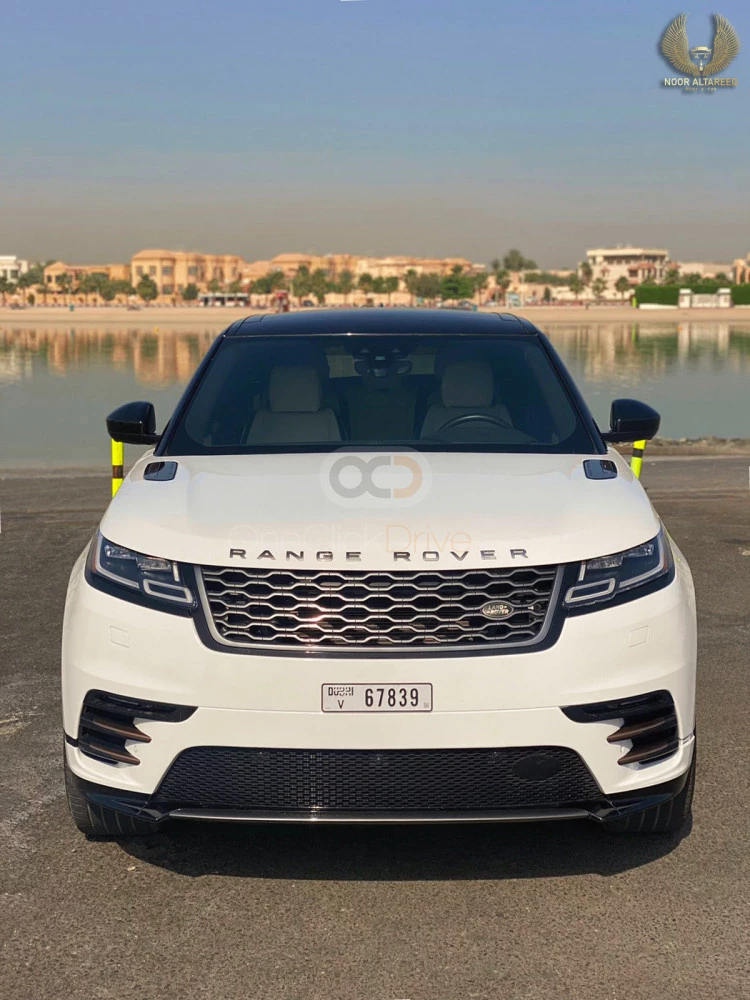 White Land Rover Range Rover Velar R Dynamic 2020 for rent in Dubai 12