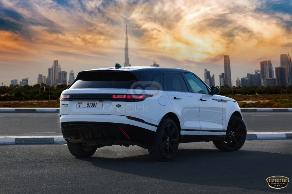 White Land Rover Range Rover Velar R Dynamic 2021 for rent in Dubai 3