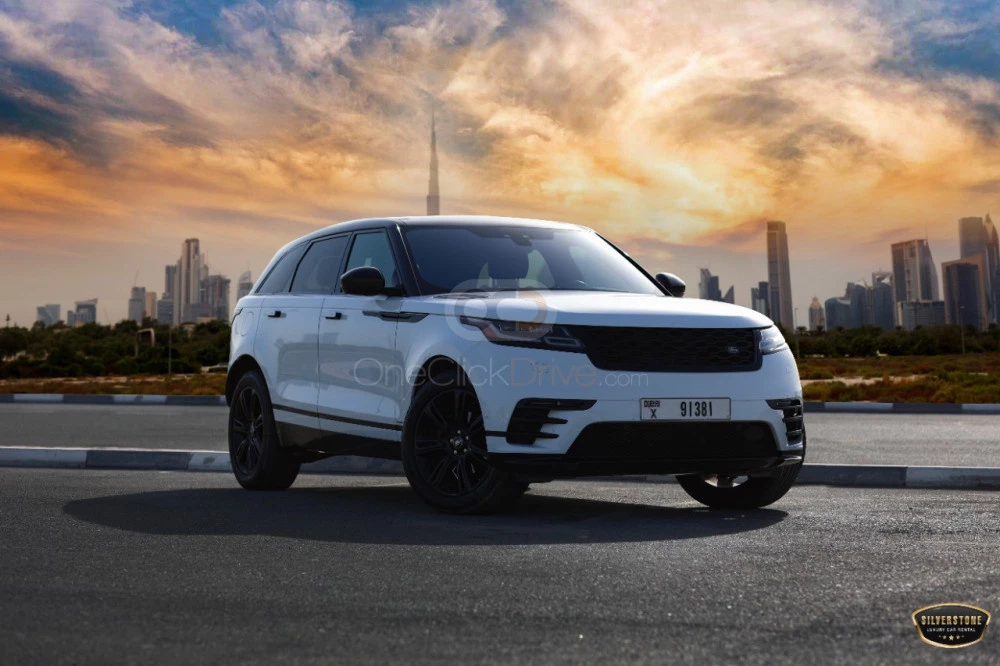 White Land Rover Range Rover Velar R Dynamic 2021 for rent in Dubai 1