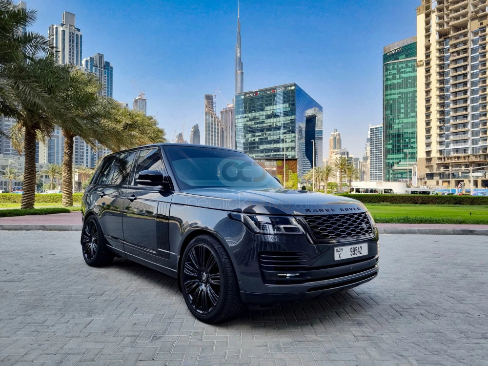 Black Land Rover Range Rover Vogue Supercharged 2019 for rent in Dubai 1