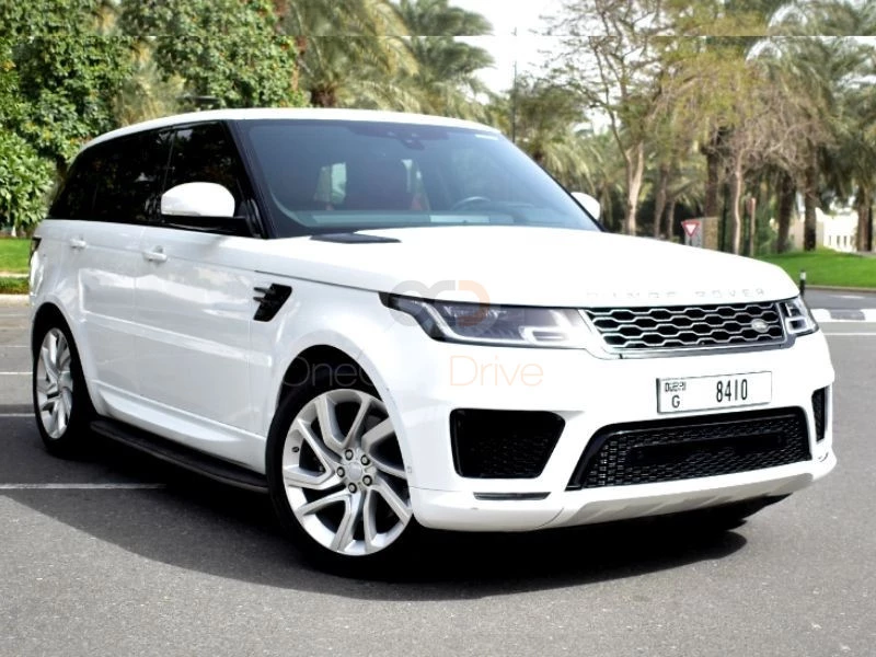 White Land Rover Range Rover Sport Dynamic 2018 for rent in Dubai 1