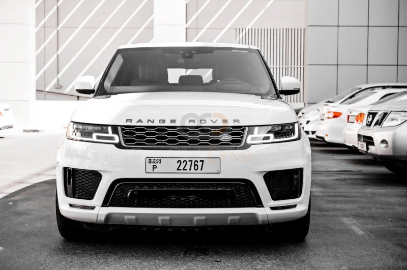 White Land Rover Range Rover Sport Supercharged 2021 for rent in Dubai 1
