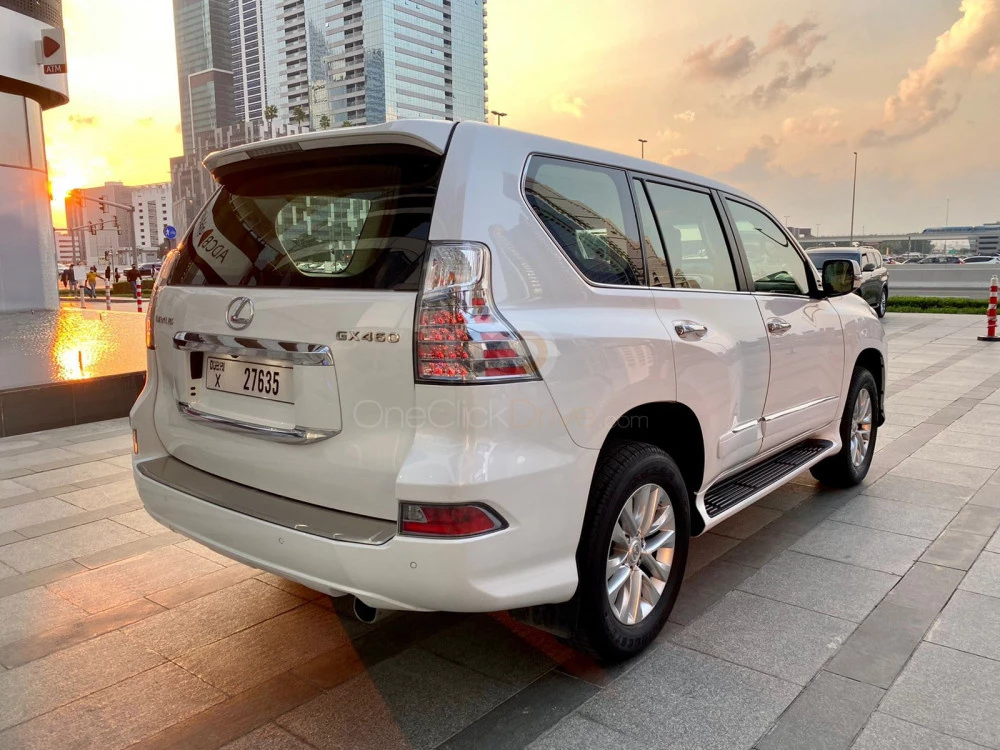 White Lexus GX 460 2018 for rent in Dubai 2