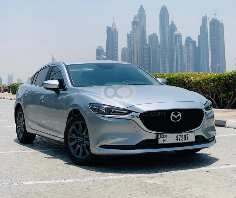 Silver Mazda 6 2022 for rent in Dubai 1