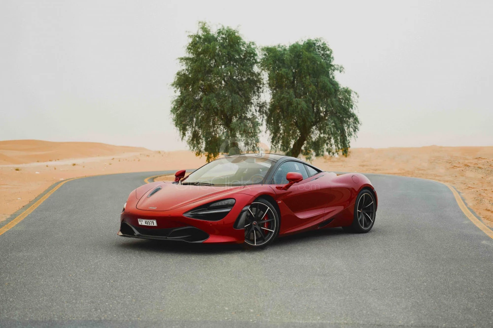 Red McLaren 720S 2018 for rent in Dubai 2