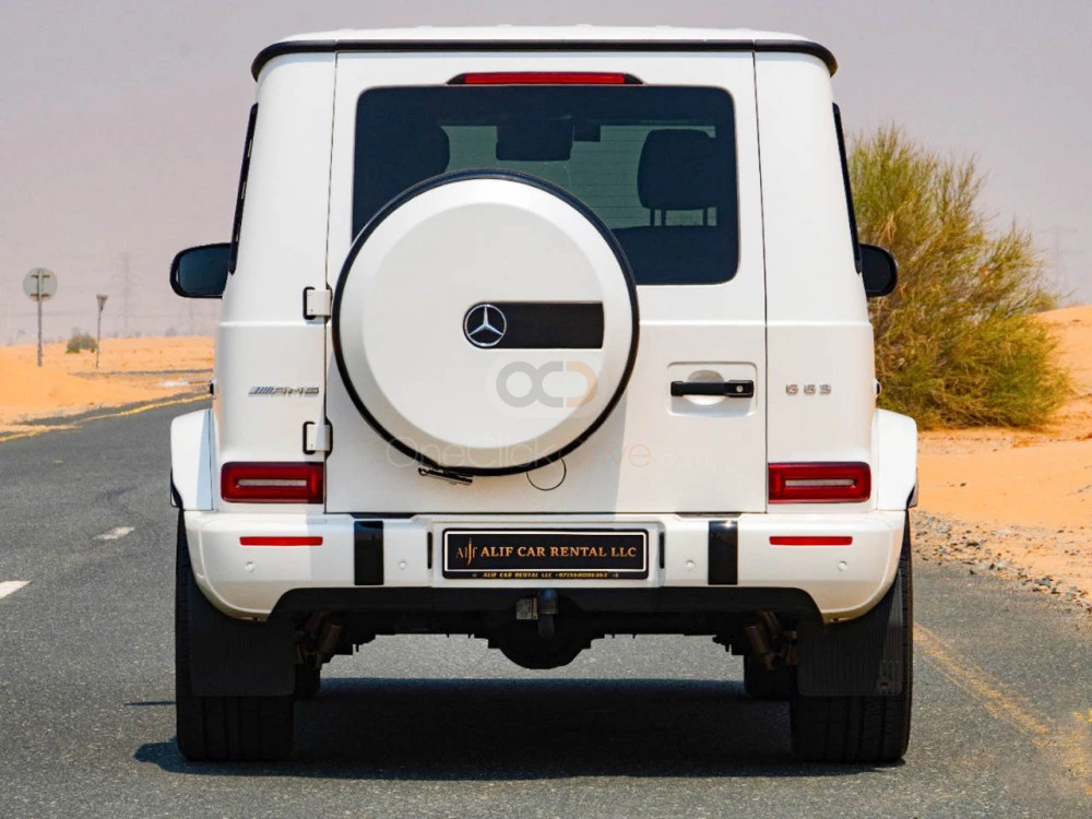 White Mercedes Benz AMG G63 Edition 1 2020 for rent in Ras Al Khaimah 5