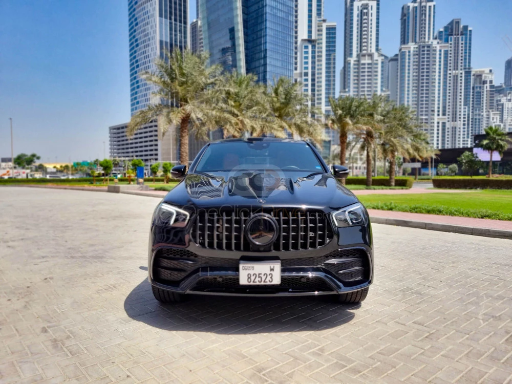 Black Mercedes Benz AMG GLE 53 2021 for rent in Dubai 3