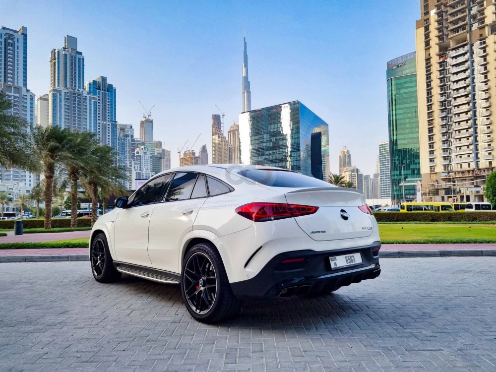 White Mercedes Benz AMG GLE 63 2021 for rent in Sharjah 8