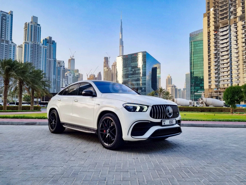 White Mercedes Benz AMG GLE 63 2021 for rent in Sharjah 1