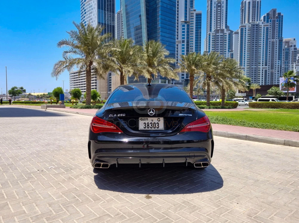 Black Mercedes Benz CLA 250 2018 for rent in Dubai 10