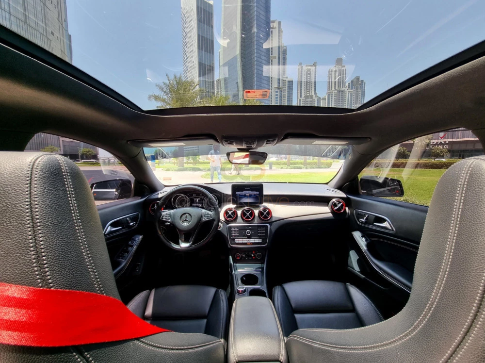 Black Mercedes Benz CLA 250 2018 for rent in Dubai 7