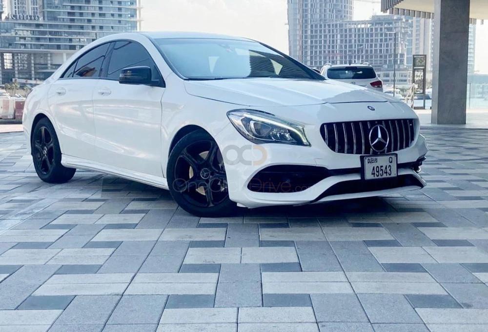 White Mercedes Benz CLA 250 2019 for rent in Dubai 4