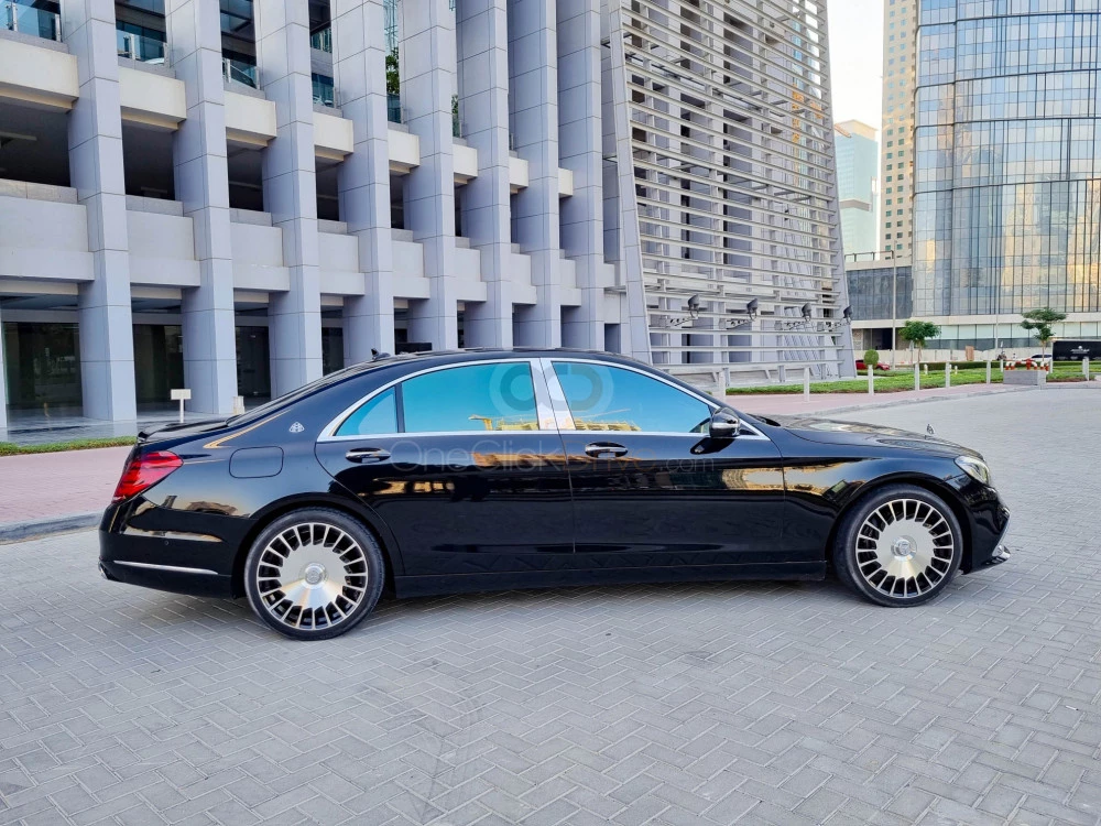 Yellow Mercedes Benz S560 2019 for rent in Dubai 2