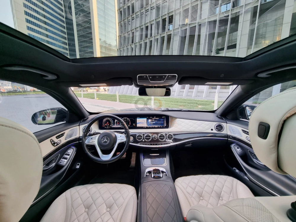 Yellow Mercedes Benz S560 2019 for rent in Dubai 4
