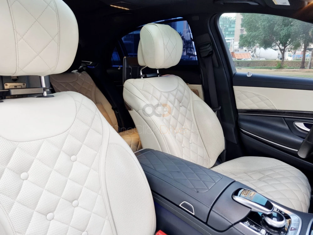 Yellow Mercedes Benz S560 2019 for rent in Dubai 6