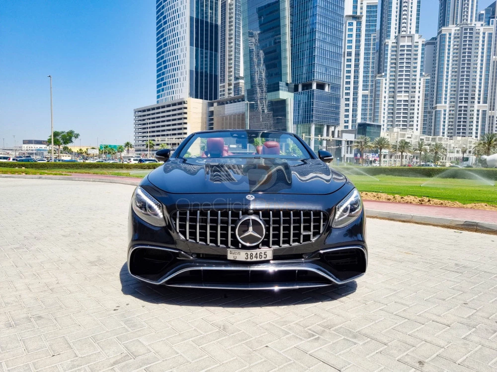 Black Mercedes Benz S560 Convertible 2019 for rent in Dubai 3